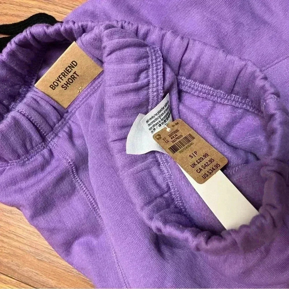 NWT VS Victoria's Secret Pink Amethyst Purple Classic Logo Boyfriend Short S - Picture 7 of 7